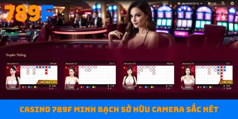 Casino 789F minh bạch sở hữu camera sắc nét